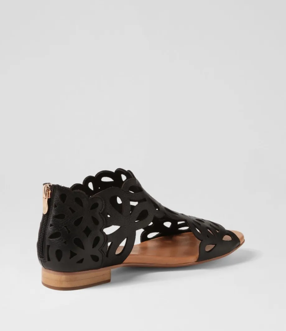 Pietro Black Leather Sandals