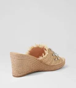 Pitchy Coffee Synthetic Raffia Espadrilles