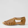 Pleva Tan Leather Sandals