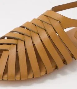 Pleva Tan Leather Sandals