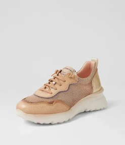 Polinesia 94 Desert Platino Mesh Leather Sneakers