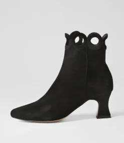 Primson Black Suede Ankle Boots