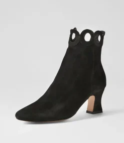 Primson Black Suede Ankle Boots