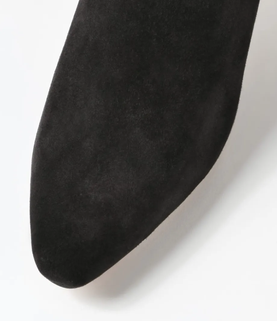 Primson Black Suede Ankle Boots