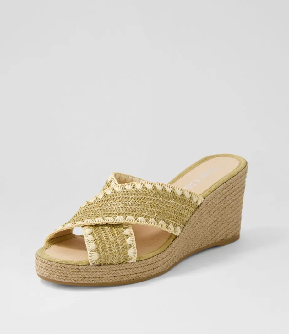 Prindle Coffee Beige Synthetic Raffia Espadrilles