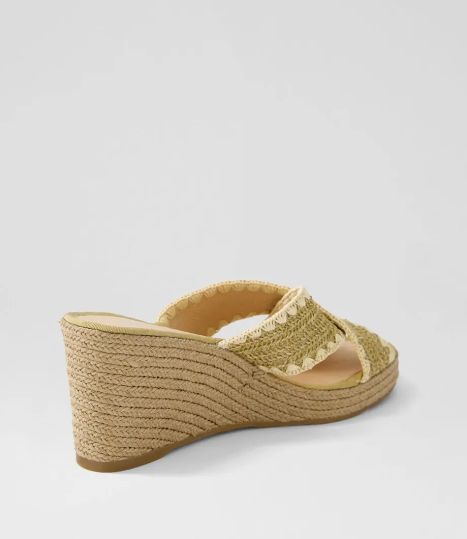 Prindle Coffee Beige Synthetic Raffia Espadrilles
