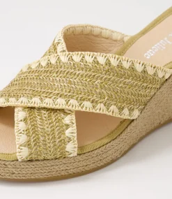 Prindle Coffee Beige Synthetic Raffia Espadrilles