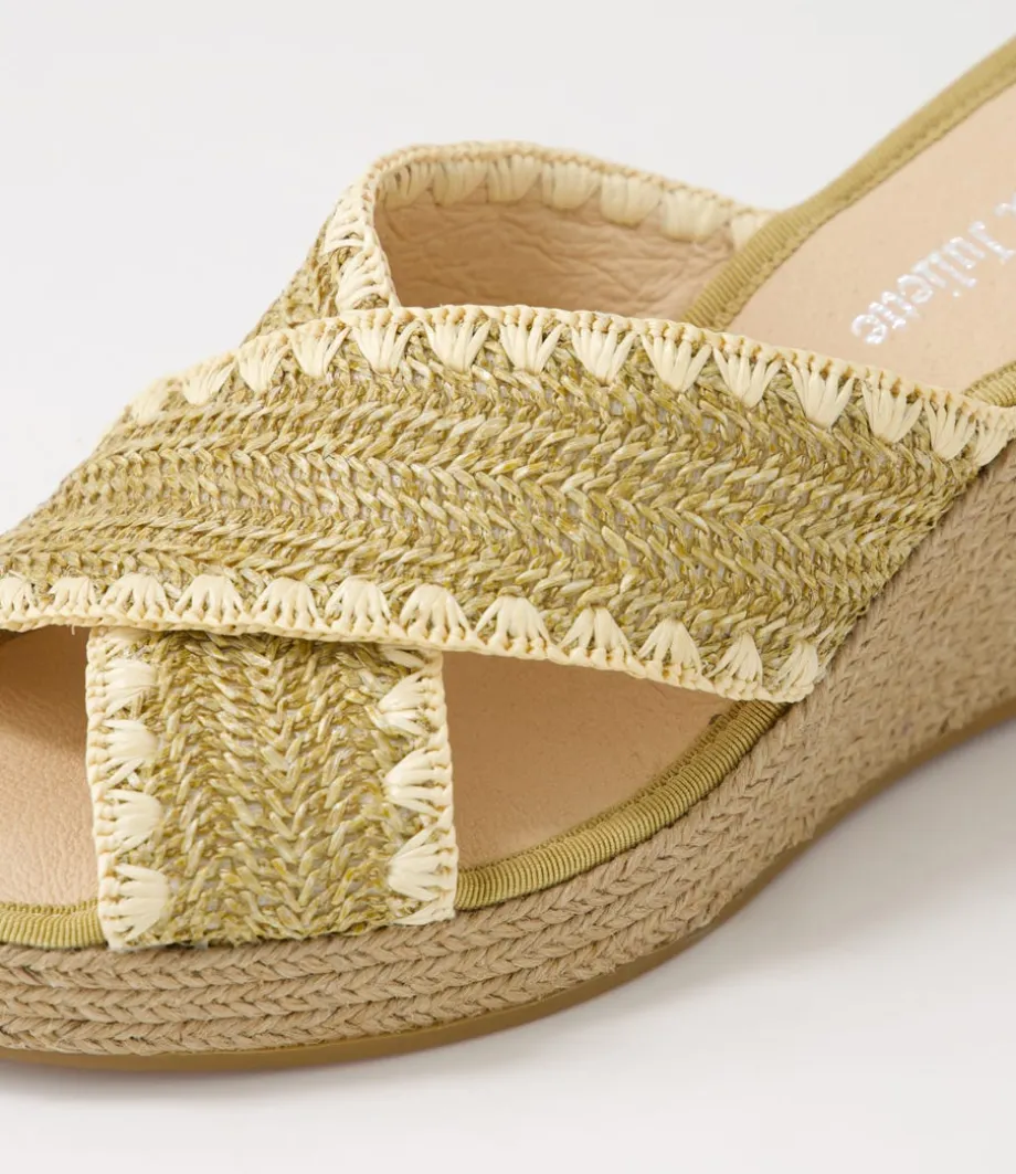 Prindle Coffee Beige Synthetic Raffia Espadrilles