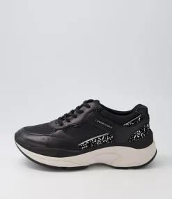 Pro Black Leather Textile Sneakers
