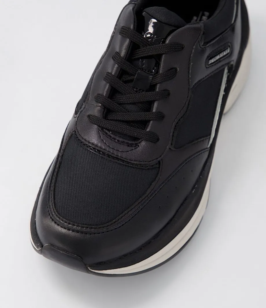 Pro Black Leather Textile Sneakers