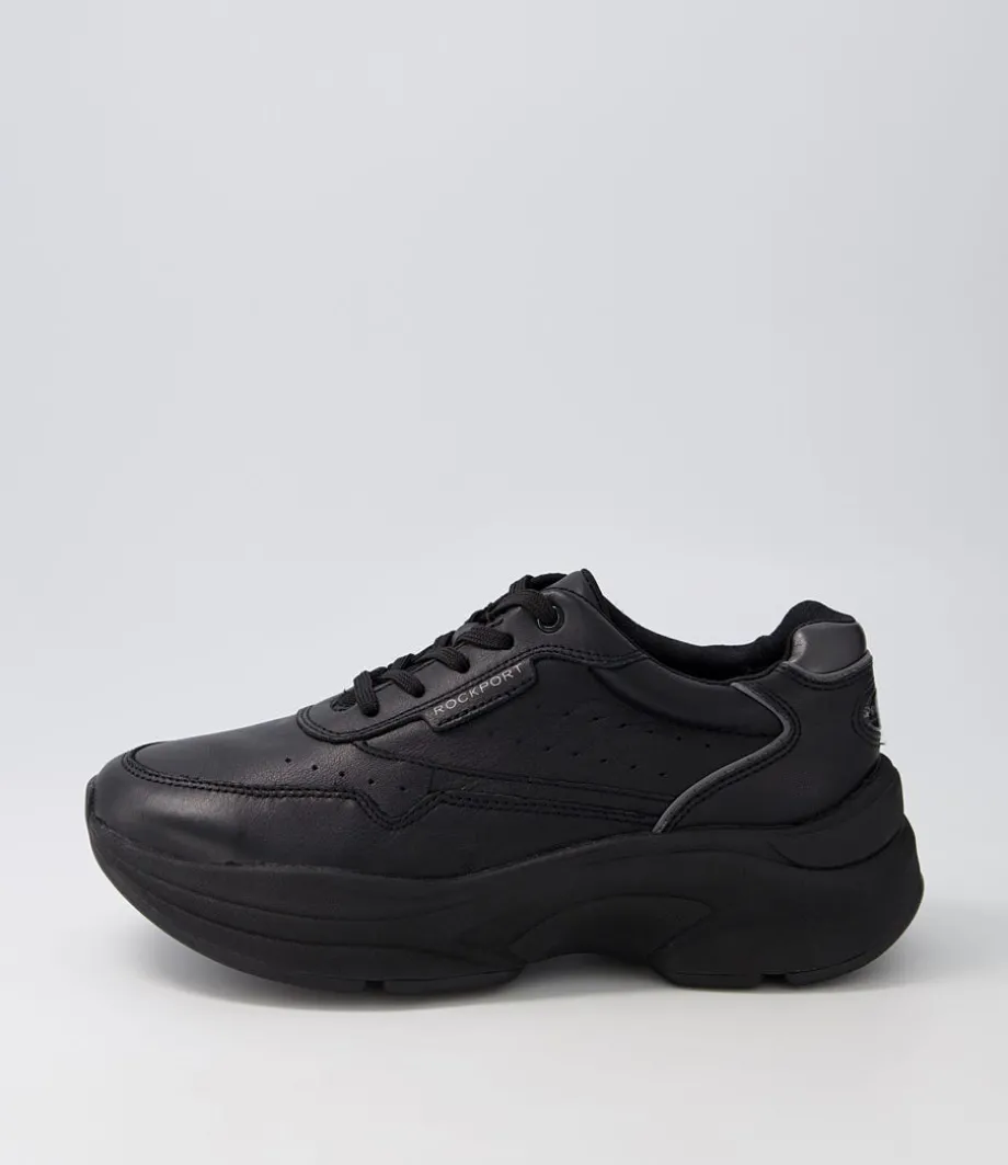 Pro Walker Premium Black Leather Sneakers