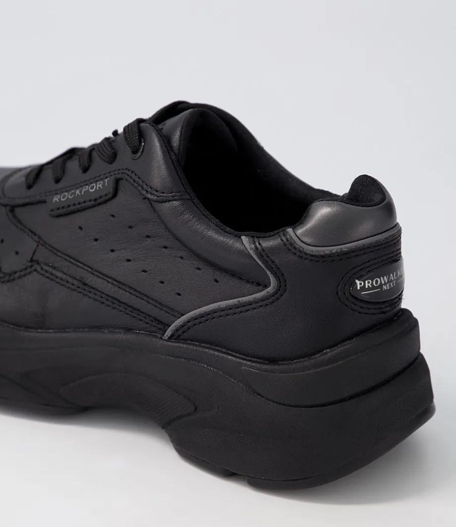 Pro Walker Premium Black Leather Sneakers