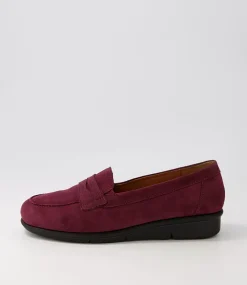 Punis Wine Suede Loafers