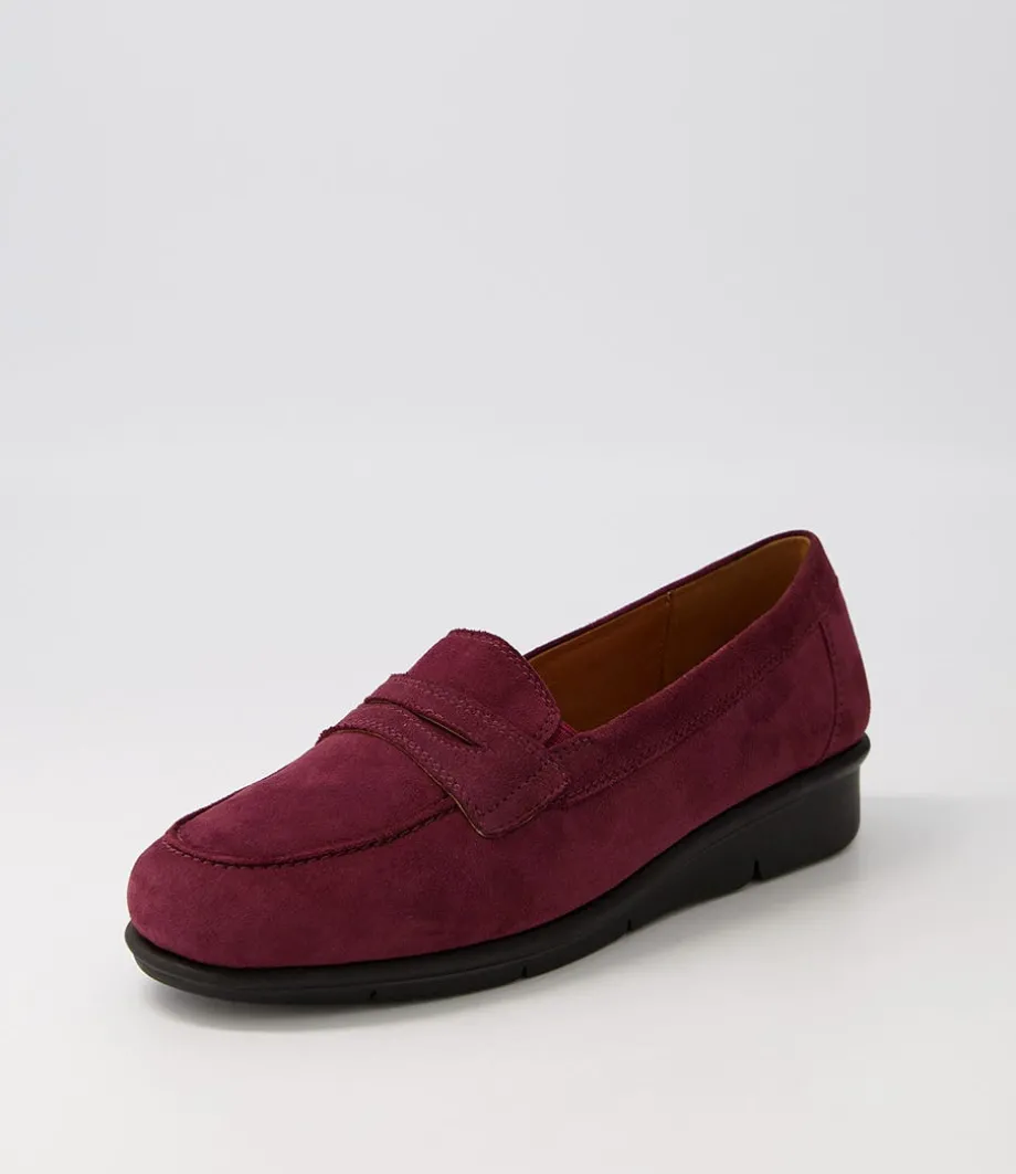 Punis Wine Suede Loafers