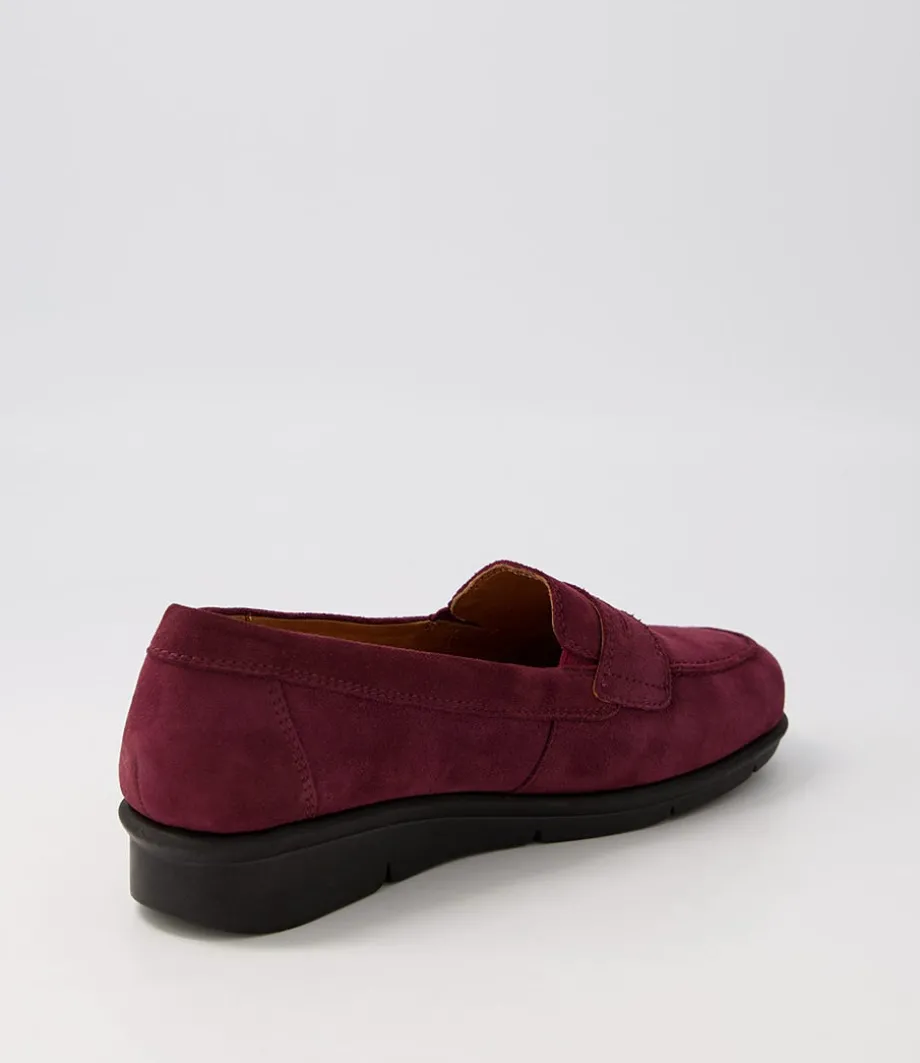 Punis Wine Suede Loafers