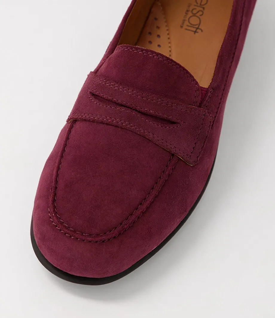 Punis Wine Suede Loafers