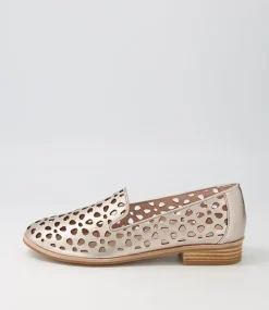 Quuets Platinum Leather Loafers