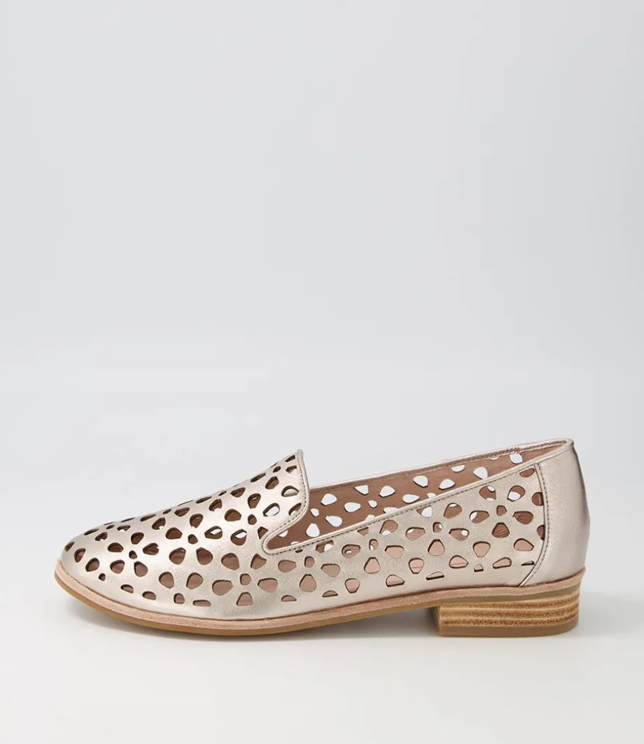 Quuets Platinum Leather Loafers