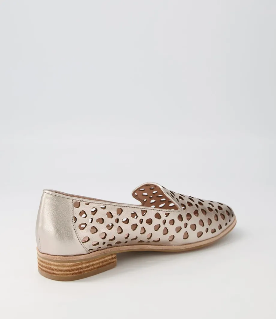 Quuets Platinum Leather Loafers