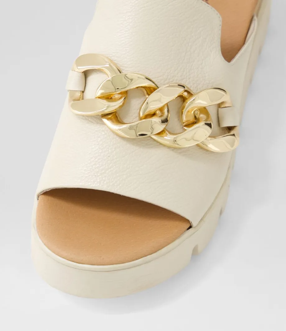 Rablise Milk Leather Slides