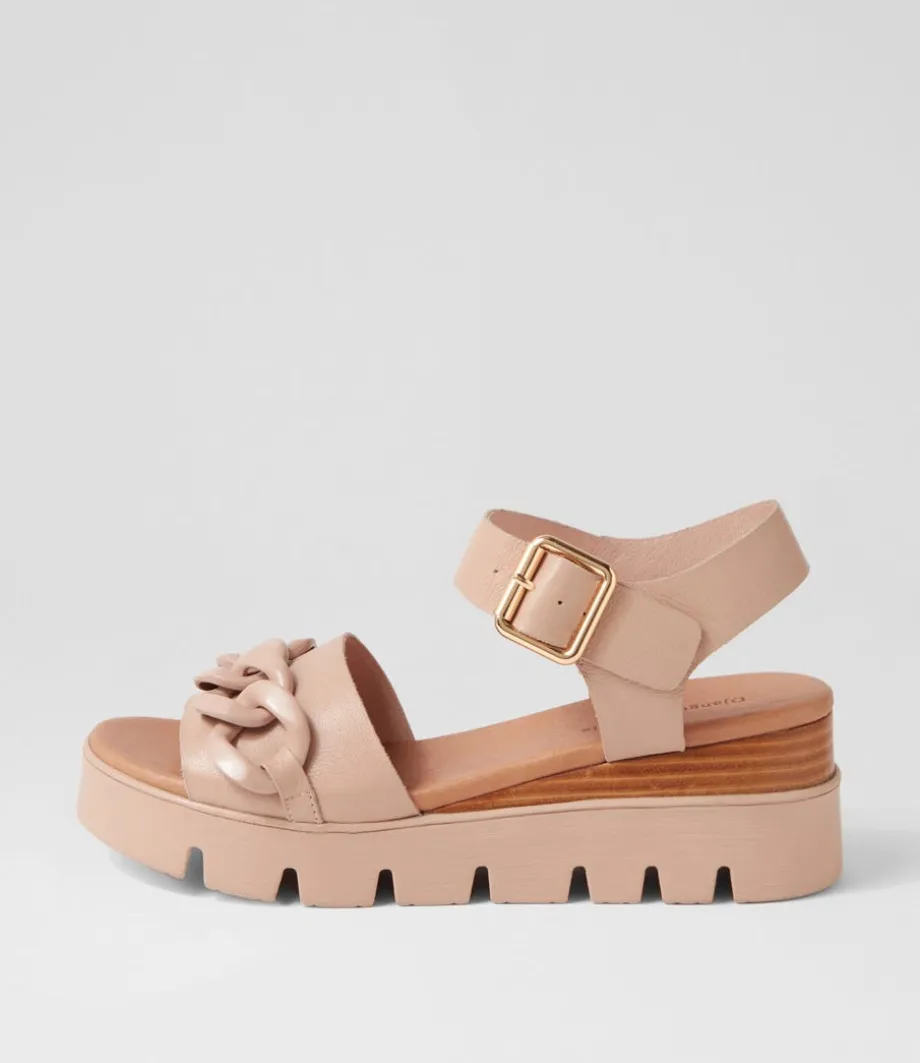 Racassy Cafe Brush Leather Sandals