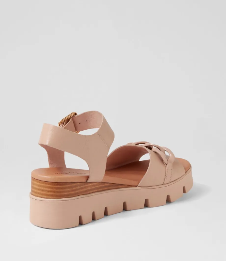 Racassy Cafe Brush Leather Sandals