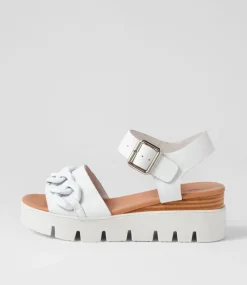 Racassy White Leather Sandals