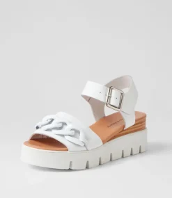 Racassy White Leather Sandals