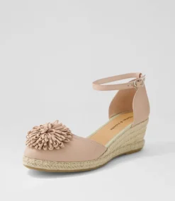 Rakim Rose Leather Suede Wedges