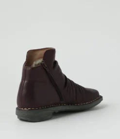 Rarar Purple Leather Ankle Boots