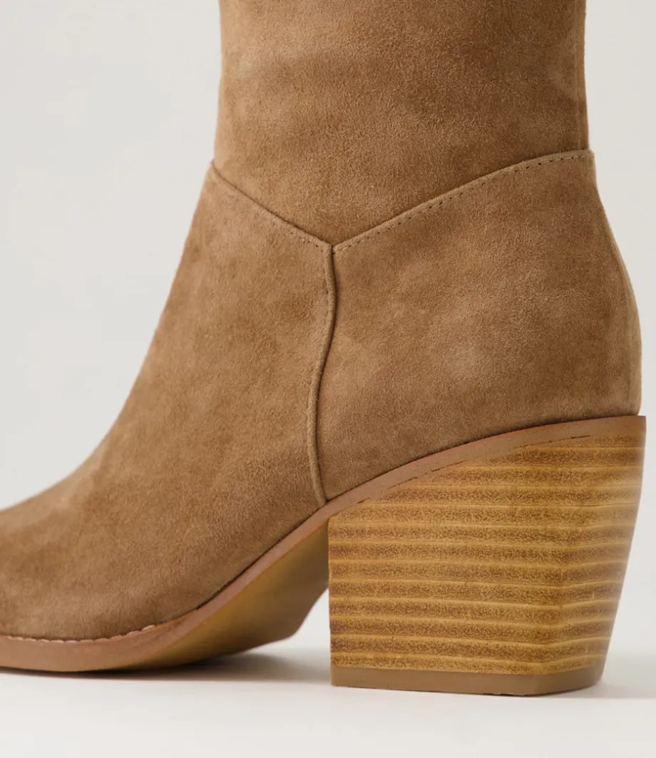 Raxel Light Choc Suede Ankle Boots