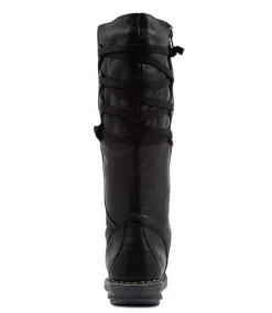 Reece Black Leather Knee High Boots