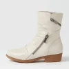 Renu Almond Leather Ankle Boots
