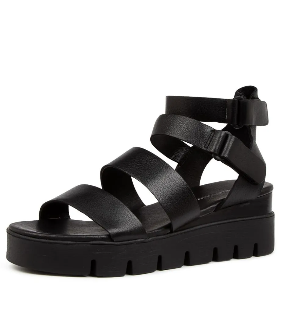 Rhean Black-Black Leather