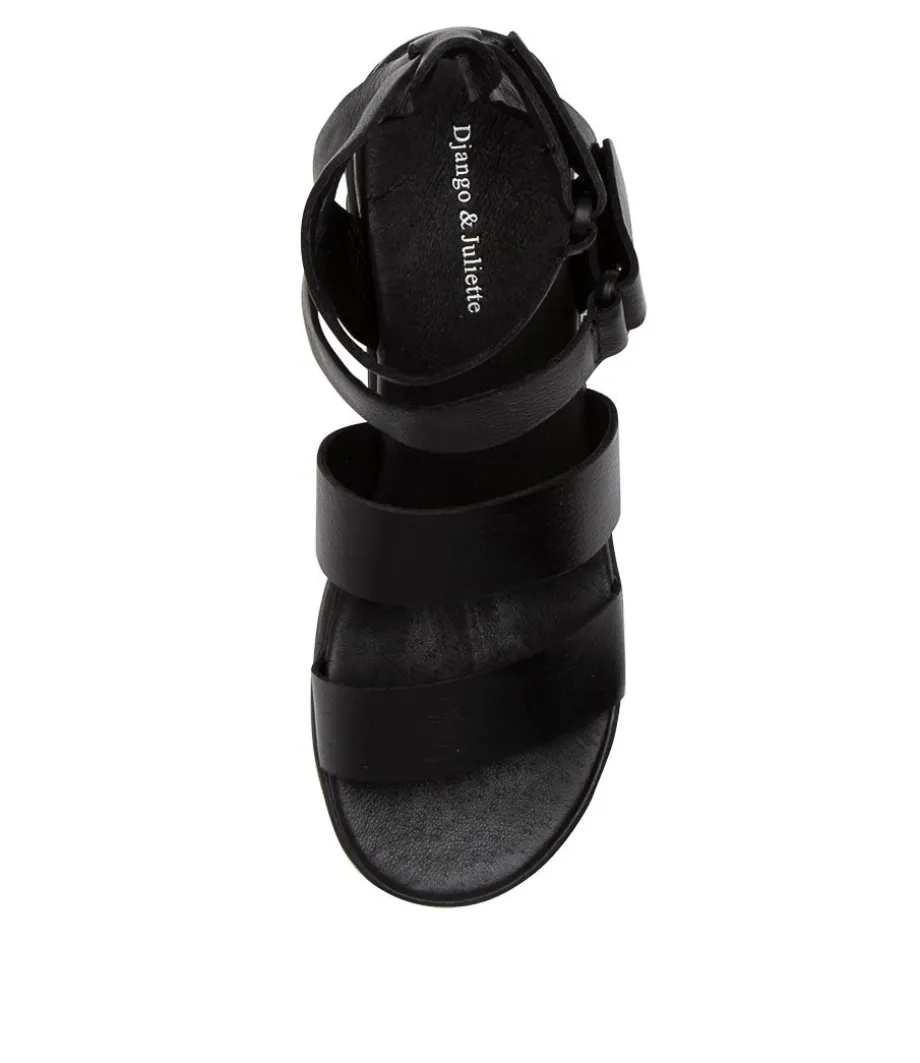 Rhean Black-Black Leather