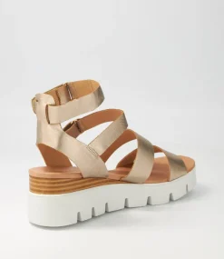 Rhean Champagne Leather Sandals