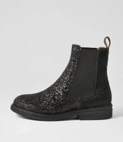 Rise Black Multi Sparkle Pony Chelsea Boots