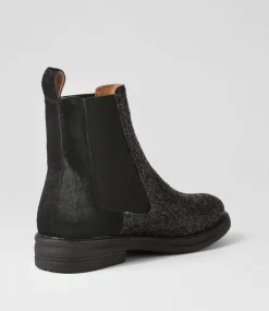 Rise Black Multi Sparkle Pony Chelsea Boots