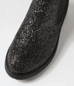 Rise Black Multi Sparkle Pony Chelsea Boots