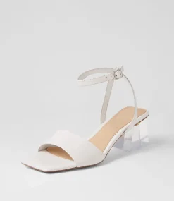 Rolo White Leather Sandals