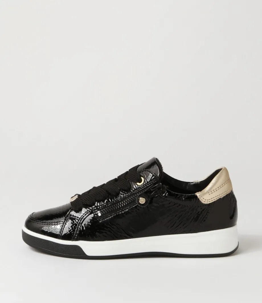 Rom 32 Schwarz Platino Leather Sneakers