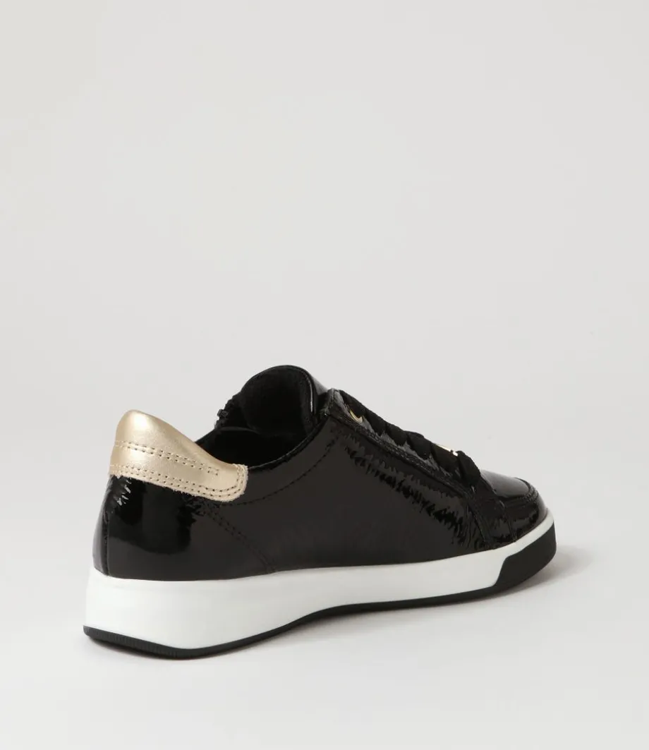 Rom 32 Schwarz Platino Leather Sneakers