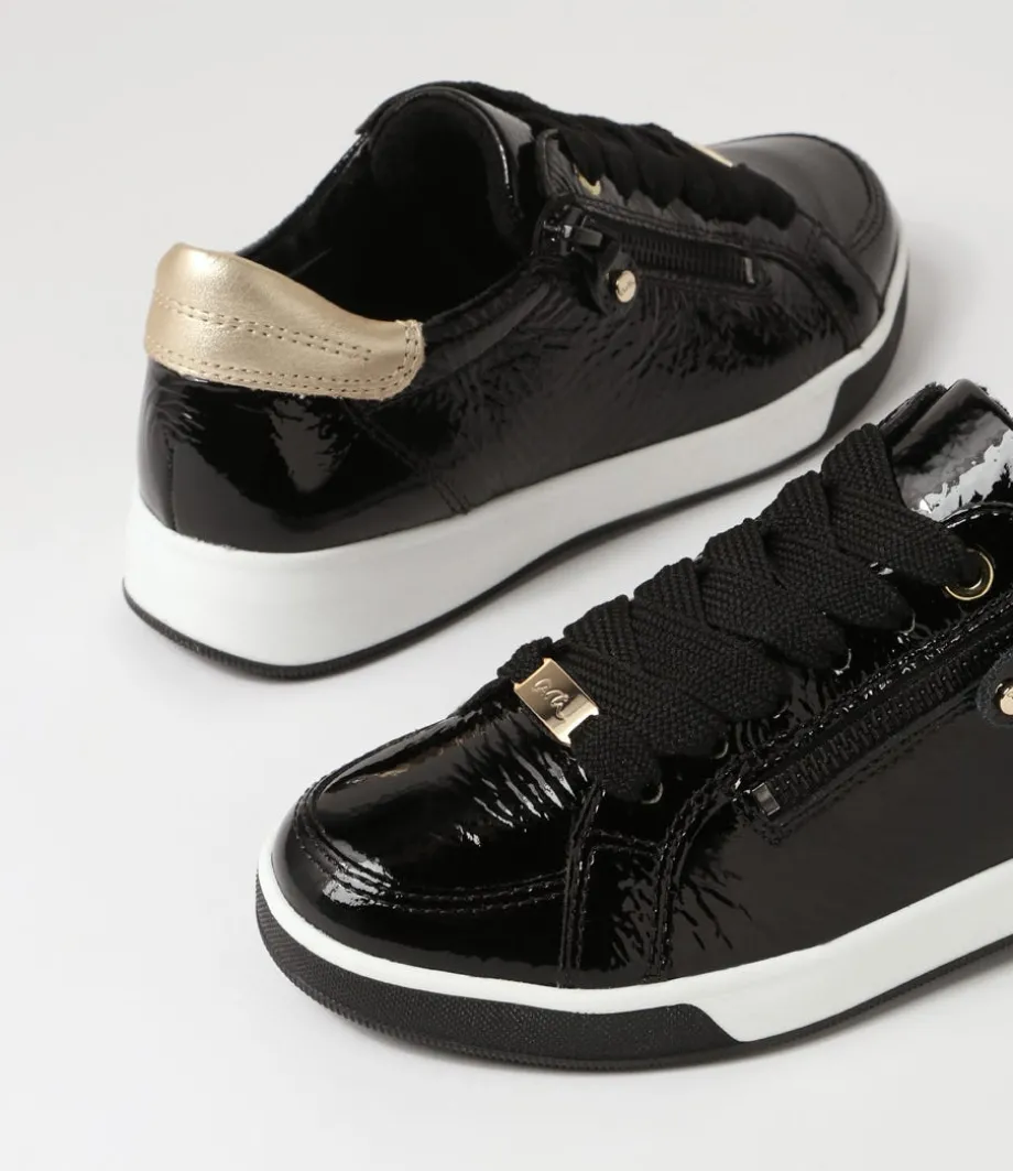 Rom 32 Schwarz Platino Leather Sneakers