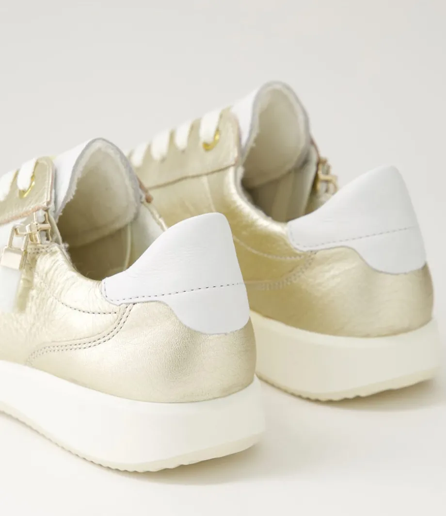 Roma 1 Platinum White Leather Sneakers