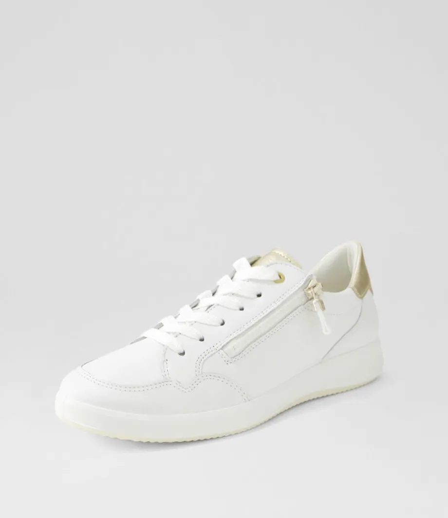 Roma 1 White Platinum Leather Sneakers