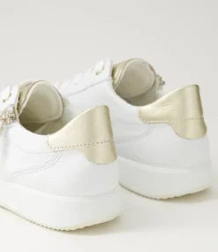 Roma 1 White Platinum Leather Sneakers