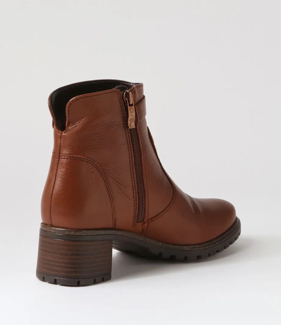 Ronda 11 Nut Leather Ankle Boots