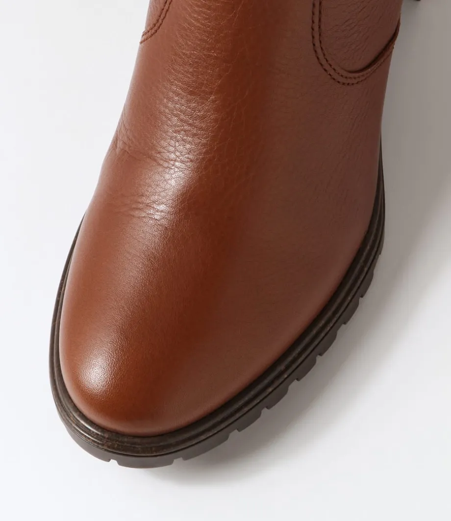 Ronda 11 Nut Leather Ankle Boots