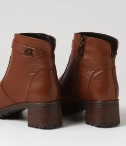 Ronda 11 Nut Leather Ankle Boots