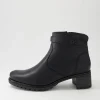 Ronda 11 Schwarz Leather Ankle Boots